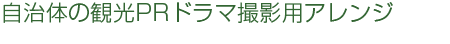 自治体の観光PRドラマ撮影